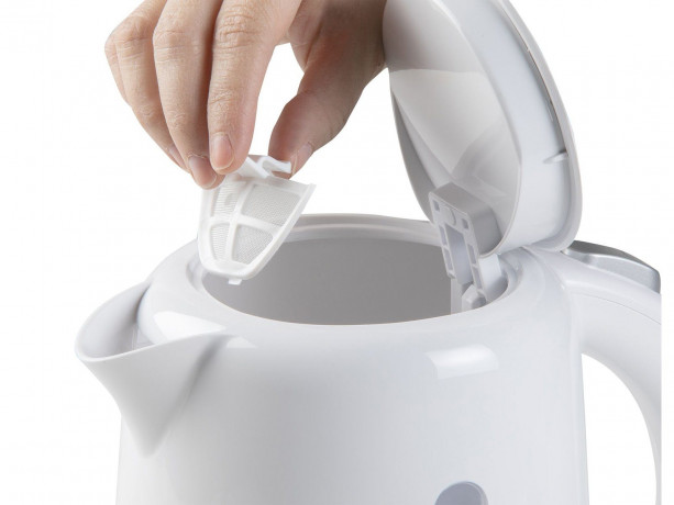 Domo Wasserkocher, 1.7 l, 2200 W, ohne Kabel elektrischer Teekocher Heisswasserbereiter schnell leise, Uberhitzungs- Trockengehschutz, rutschfeste Fusse sicher im Gebrauch Чайник Domo, 1,7 л, 2200 Вт, без кабеля, электрочайник, чайник для горячей воды,