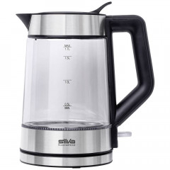 Silva Homeline Silva Homeline Wasserkocher Silva Homeline KL-G 2007 Wasserkocher schnurlos Silber, Schwarz, 1.70 l, 2200 W  Чайник Silva Homeline Silva Homeline KL-G 2007 Чайник беспроводной серебристый, черный, 1,70 л, 2200 Вт