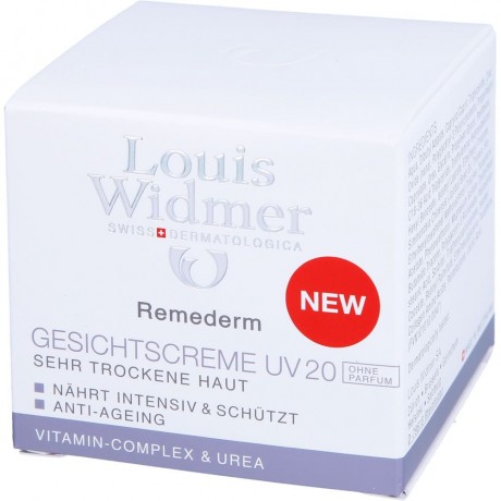 Louis Widmer Remederm Gesichtscreme UV 20 unparfumiert  Ремедерм крем для лица UV 20 без запаха