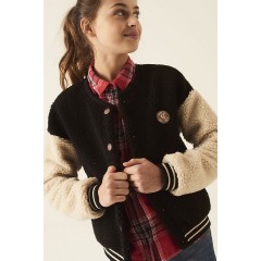 GARCIA Teddyfell Collegejacke Ubergangsjacken fur Madchen Куртка колледжа из меха Тедди межсезонные куртки для девочек