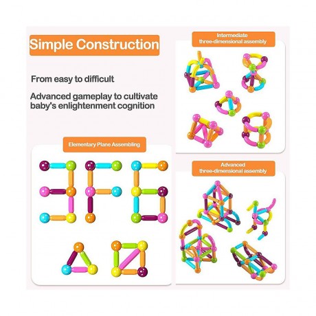 Debuy Magnetischer Zauberstab Magnetische Bausteine 88 pcs Магнитная палочка Магнитные строительные блоки 88 шт.