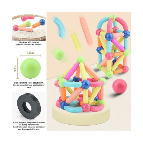 Debuy Magnetischer Zauberstab Magnetische Bausteine 88 pcs Магнитная палочка Магнитные строительные блоки 88 шт.