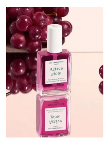 Manucurist Active Glow SET Raspberry + Grape, Набор 2 шт укрепляющий лак для ногтей с эффектом геля и натурального сияния, ягодно-розовый и полупрозрачный ягодный, уход и укрепление ногтей, 2 х 15 мл