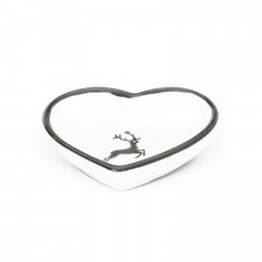 Gmundner Keramik Gmundner Keramik Grauer Hirsch Herzschale d: 10 cm / h: 2,4 cm Серая чаша Gmundner Ceramics с сердцем оленя d: 10 см / высота: 2,4 см