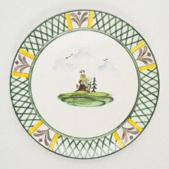 Gmundner Keramik Gmundner Keramik Jagd Speiseteller Cup 32 cm Керамическая охотничья тарелка Gmundner Чашка 32 см