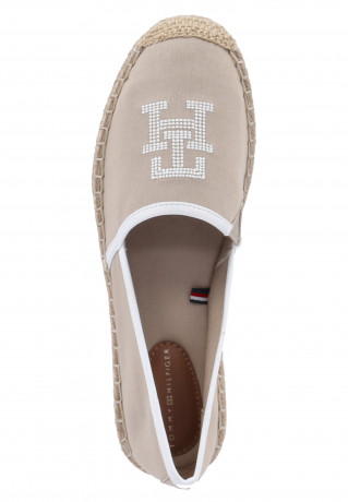 Tommy Hilfiger EMBROIDERED Espadrilles beige ВЫШИВКА Эспадрильи бежевый