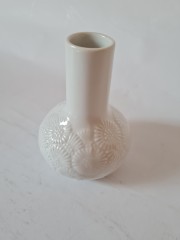 Thomas Фарфоровая ваза белая с фактурным узором, 11см, Германия, 1950-60гг.