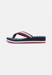 Tommy Hilfiger ESSENTIAL CORP MID  T-bar sandals dark blue ESSENTIAL CORP MID Сандалии с Т-образной перемычкой темно-синий