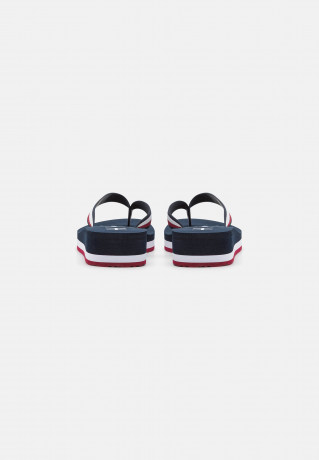 Tommy Hilfiger ESSENTIAL CORP MID T-bar sandals dark blue ESSENTIAL CORP MID Сандалии с Т-образной перемычкой темно-синий