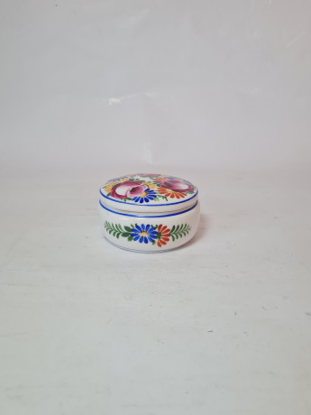 Шкатулка винтажная Z.S.& CO Bavaria с ярким цветочным рисунком, 9 x 4,5 см, Германия, 1960-70гг.