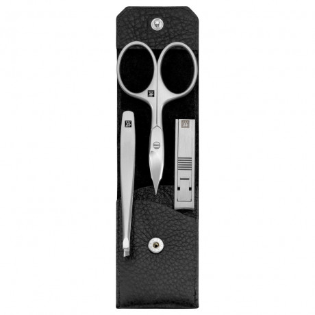 ZWILLING Taschen-Etui, Rindleder, schwarz, 3-tlg. Карманный чехол, воловья кожа, черный, 3 шт.