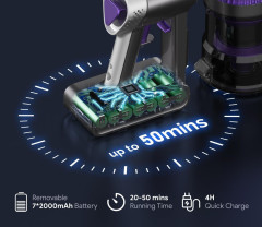 OLAYMEY OLAYMEY Akku-Hand-und Stielstaubsauger, 300,00 W, Beutellos, 25000PA 300W Staubsauger Kabellos Bis zu 50 Min, 6 in 1 Ultraleiser  Беспроводной учной и стержневой пылесос OLAYMEY, 300,00 Вт, без мешка, 25000 Па, беспроводной пылесос 300 Вт, до 50 м