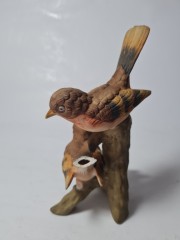 Goebel Винтажная фигурка "Пара воробьев на ветке", 10см x 15см,  Германия, 1960-70гг. 