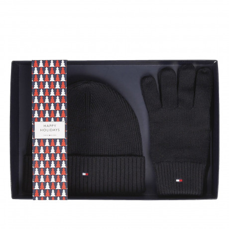 Tommy Hilfiger Mutze und Handschuhe Essential zweiteiliges Geschenkset Black Подарочный набор из двух предметов «Шляпа и перчатки Essential»