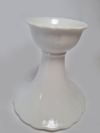 Tirschenreuth Белый фарфоровый подсвечник, 11смx 10,5см, Германия, 1970-80гг.