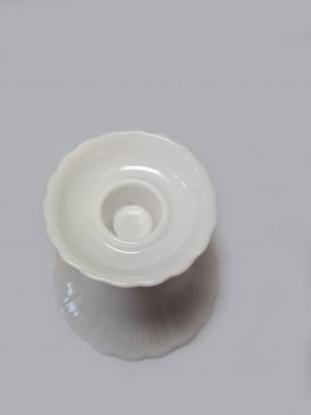 Tirschenreuth Белый фарфоровый подсвечник, 11смx 10,5см, Германия, 1970-80гг.