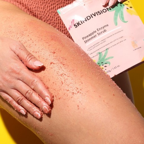 SkinDivision Ananas Enzym Schimmer Scrub Ананасовый энзимный скраб для мерцания