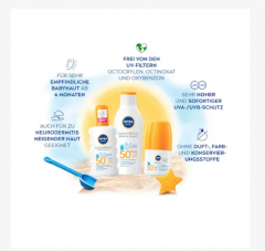 NIVEA SUN Sonnenspray Babies &amp; Kids sensitiv LSF 50+, Солнцезащитный спрей для младенцев и детей, для чувствительной кожи, SPF 50+, 200 мл