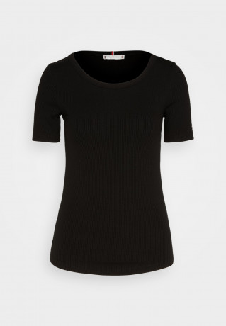 Tommy Hilfiger SLIM Basic T-shirt black SLIM Базовая футболка черный
