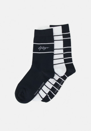 Tommy Hilfiger WOMEN GIFTBOX BRETON STRIPE 3 PACK Socks navy ЖЕНСКАЯ ПОДАРОЧНАЯ КОРОБКА BRETON STRIPE 3 PACK Носки военно-морской