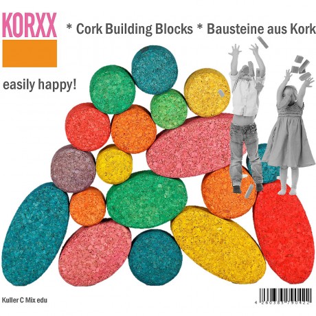KORXX Korkbausteine Kuller Mix Color edu Пробковые строительные блоки Kuller Mix Color edu