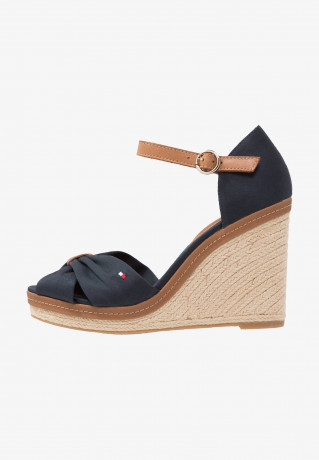 Tommy Hilfiger ICONIC ELENA SANDAL High heeled sandals dark blue ICONIC ELENA SANDAL Босоножки на высоком каблуке темно-синий