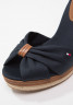 Tommy Hilfiger ICONIC ELENA SANDAL High heeled sandals dark blue ICONIC ELENA SANDAL Босоножки на высоком каблуке темно-синий