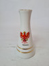 Ваза винтажная Lilien Porzellan, белый фарфор с красно-желтым гербом, 12,5 x 6 см, Австрия, 1960-70гг.