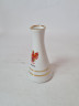 Ваза винтажная Lilien Porzellan, белый фарфор с красно-желтым гербом, 12,5 x 6 см, Австрия, 1960-70гг.