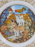 Тарелка коллекционная винтажная Franklin Porzellan, сказки братьев Гримм "Бременские музыканты", 20 x 2 см, Германия, 1978г.