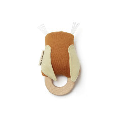 Kids Concept Rasselring Eule Edvin braun Rasseln Погремушка Кольцо Сова Эдвин Браун Рэттлз