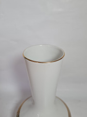 Ваза винтажная Winterling Kirchenlamitz Bavaria с розой и золотистой окантовкой, 22,5 см, Германия, 1960-70гг.