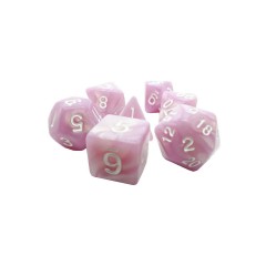 dice4friends 7-tlg. RPG Wurfelset Pearl: Lavendel\/White 7 шт. RPG Dice Set Жемчуг: Лавандовый/Белый