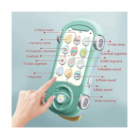 Vicabo Telefon Auto Spielzeug mit Musik und Projektor Spielzeugtelefone fur Kinder Игрушечный автомобиль-телефон с музыкой и игрушечными телефонами-проекторами для детей