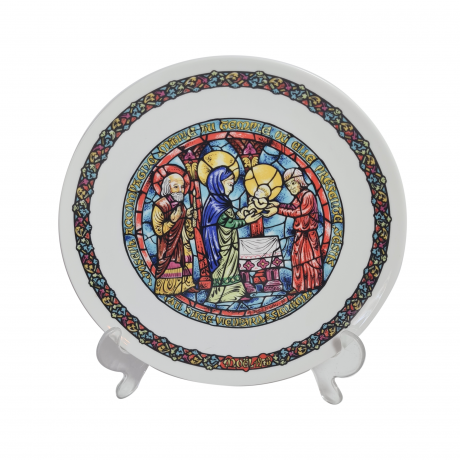 Набор тарелок декоративных винтажных Limoges, в заводской упаковке, сертификат, фарфор, 4 шт., 21 см, Франция, 1960-70гг.