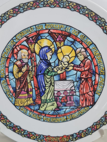 Набор тарелок декоративных винтажных Limoges, в заводской упаковке, сертификат, фарфор, 4 шт., 21 см, Франция, 1960-70гг.