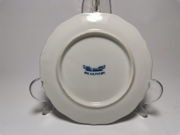 Blue Danube Lipper&Mann, Голубой Дунай Винтажная фарфоровая Подставка под горячее, 15см, Япония