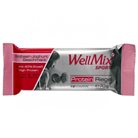 WellMix Sport Protein Протеин Батончик Erdbeer-Joghurt Geschmack 70 г