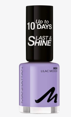 MANHATTAN Cosmetics Лак для ногтей Nagellack Last & Shine Lilac Mood 800, 8 ml
