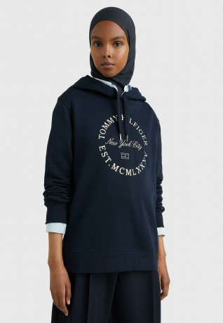 Tommy Hilfiger METALLIC ROUNDALL HOODIE Hoodie desert sky Толстовка с капюшоном METALLIC ROUNDALL Толстовка с капюшоном небо пустыни