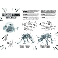 Edu-Toys Grosses 2in1 Dinosaurier Ausgrabungsset mit Werkzeug Triceraptor und Stegosaurus in schwerem Sandblock Большой набор для раскопок динозавров 2 в 1 с инструментами Трицераптор и Стегозавр в тяжелом песчаном блоке