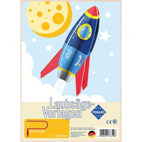 Pebaro Laubsagevorlage Rakete Шаблон лепнины ракеты