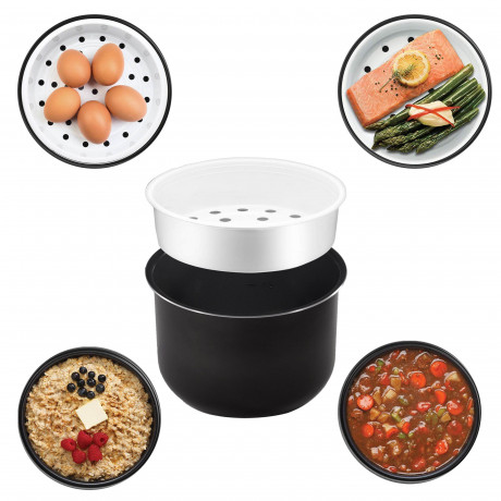 TurboTronic by Z-Line TurboTronic by Z-Line Multikocher 5 Liter Dampfgarer, japanischer Reiskocher Slowcooker mit Timer, 860 W, Schwarz Digital fur Milchreis Multivarka Schongarer Мультиварка TurboTronic by Z-Line пароварка 5 литров, японская рисоварка,