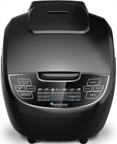 TurboTronic by Z-Line TurboTronic by Z-Line Multikocher 5 Liter Dampfgarer, japanischer Reiskocher Slowcooker mit Timer, 860 W, Schwarz Digital fur Milchreis Multivarka Schongarer Мультиварка TurboTronic by Z-Line пароварка 5 литров, японская рисоварка,