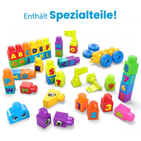 Mattel MEGA BLOKS Bauset mit extra grossem Bausteinebeutel mit 300 grossen Bausteinen Строительный набор MEGA BLOKS с очень большой сумкой для строительных блоков с 300 большими строительными блоками