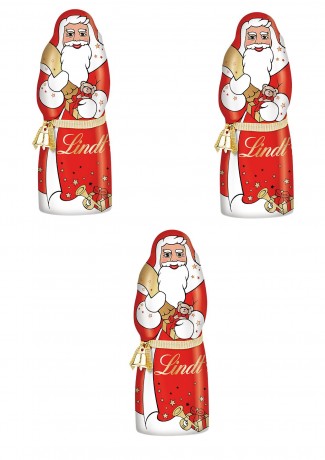 Lindt 2025 Weihnachtsmann 3stk x 200g, НАБОР Линдт Шоколадный Дед Мороз, 3 шт х 200г