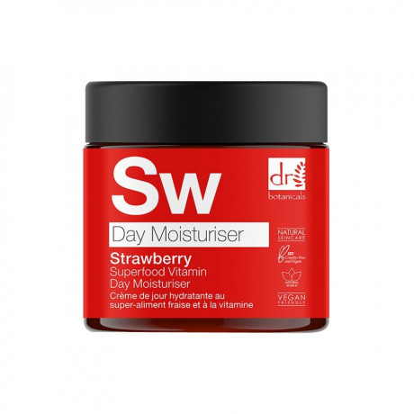 Dr Botanicals Strawberry Superfood Vitamin C Day Moisturiser  Дневной увлажняющий крем с клубникой и витамином С Superfood