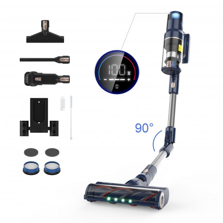LBF LBF Akku-Stielstaubsauger VICSONIC S7, 480,00 W, kabellos, 7-in-1 Staubsauger Beutellos,480W,180° klappbar,bis 13/20/33/65Min Blau Беспроводной пылесос LBF VICSONIC S7, 480,00 Вт, беспроводной, пылесос 7-в-1 без мешка, 480 Вт, складной на 180°, до 13/