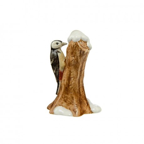 Goebel Goebel  'Winterwald' Buntspecht am Baum h: 7 cm Пятнистый дятел Goebel "Winterwald" на дереве, высота: 7 см