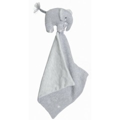 Teddykompaniet Cosy Knits Schmusetuch Elefant 28 x 28 cm [grau] Schnuffeltucher Cosy Knits Одеяло Слон 28 x 28 см [серый] Одеяло